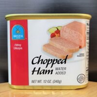 BRISTOL - hộp ĐỎ 340g - THỊT HAM XẮT NHỎ / MỸ / Chopped Ham