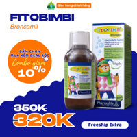 BRONCAMIL FITO BIMBI Thảo Dược Ho Có Đờm,Viêm Họng,Viêm Phế Quản,Làm Dịu Mát Họng Đường Hô Hấp