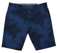 Brooks Brothers Mens Cotton Floral Print 9" Bermuda Shorts Navy Blue
