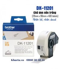 Brother DK-11201, 29mm x 90mm x 400 nhãn, nhãn bế, giấy decal