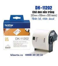 Brother DK-11202, 62mm x 100mm x 300 nhãn, nhãn bế, giấy decal