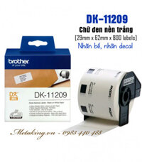 Brother DK-11209, 29mm X 62mm X 800 Labels, Nhãn Bế, Giấy Decal