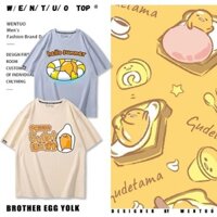 Brother Trứng Lòng Đỏ Phiêu Lưu Anime Hàng Hóa Trứng Lười Tay Ngắn Nam Nữ Sinh Viên Mùa Hè Cotton Nguyên Chất Rời Phù Hợp Với T @