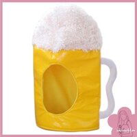 Brroa Cho Sáng Tạo Nhật Bản Ngộ nghĩnh Cốc Cơm Vàng Bia Sang Trọng Nón Đồ Chơi Hoạt Hình Full Mũ Đội Đầu Cosplay Trang Phục Lạ Mắt Dre