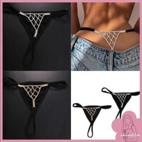 Brroa Lấp Lánh Rhinstones G Dây Thông Dành Cho Nữ Bé Gái Pha Lê Quần Lót Thấp Tăng T-back Thôngs Quần Lót T-back Underpa