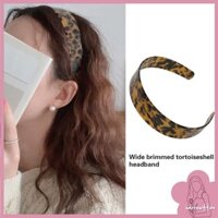 Brroa Thực Tế Nhựa Băng Đô Rộng Trong Vỏ Rùa Màu Mũ Đội Đầu Dành Cho Nữ Thời Trang