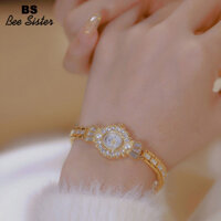 Bs Bee Sister Thời Trang Nữ Đồng Hồ Cao Cấp Kim Cương Giả Thép Không Gỉ Thạch Anh Đồng Hồ Đeo Tay Kim Cương Chống Thấm Nước Vòng Tay Nhỏ Đồng Hồ