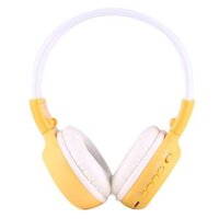BS-N65 Headband Gấp Stereo HiFi Tai nghe không dây với màn hình LCD & Khe cắm thẻ TF & Đèn báo LED & Chức năng FM (Màu vàng)