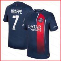 Bs1 2023-2024 Paris Saint Germain Áo đấu sân nhà UEFA Emery Lee-Kang Mbappe Dembele Mendes Sports Tshirs Plus Size SB1