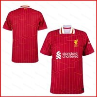 Bs1 2024-2025 Premier League Câu lạc bộ bóng đá Liverpool Áo sân nhà Trẻ em Người lớn Áo thun bóng đá Plus Size SB1