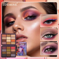 Bsimone24 Bảng Phấn Mắt Màu Chống Thấm Nước Mờ Ngọc Trai Kim Sa Lấp Lánh Trái Đất Nhiều Màu Di Động Bảng Phấn Mắt 25.2.27