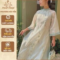 BST Áo dài Tết 2025 PHƯƠNG HẢI YẾN, Áo dài tơ họa tiết trang nhã nhiều màu full size S, M, L, XL