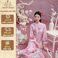 BST Áo Dài Tết 2025 PHƯƠNG HẢI YẾN, Áo dài tết chất liệu gấm cao cấp họa tiết trang nhã full size S,M,L,XL, XXL
