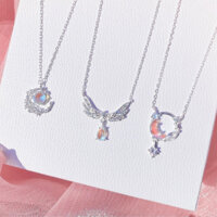 BST dây chuyền bạc đá Moontone kimi Silver vòng cổ đá mặt trăng