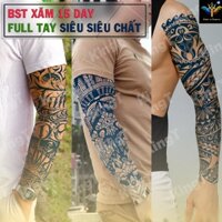 BST HÌNH XĂM DÁN TAM THỜI FULL TAY cá chép hóa rồng, nhật cổ phượng hoàng lửa, mặt quỷ - phong cách- cá tính