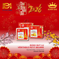 BST TẾT 2026 - BÁNH QUY LU VÉRITABLE PETIT BEURRE - HỘP THIẾC 600G