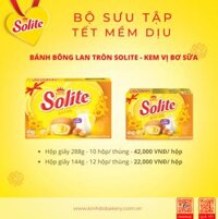 BST Tết Kinh Đô: Bánh Bông lan tròn Solite vị bơ sữa 288g