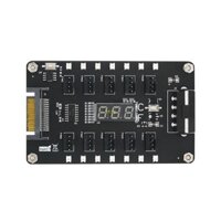 Bt 1 đến 10 cổng Bộ chia quạt PWM Hub PC CPU Làm mát 4 PIN Quạt Cáp nguồn Hub