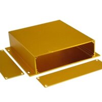 Bt DIY Ép đùn dự án điện tử Vỏ nhôm cho vỏ vàng 150x158x39mm Hộp nối cho bảng mạch PCB
