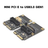 Bt Mini PCI-Express sang 19pin USB3 0 Thẻ mở rộng Mini PCI-E sang USB3 0 Adapter Riser Card 15pin 4Pin Power