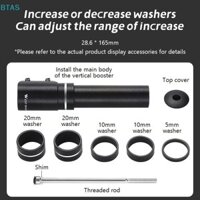 [Bt] Mở rộng thân nĩa xe đạp 70-225mm Tay lái tăng lên Hợp kim nhôm Miếng đệm chiều cao Thân mở rộng Phụ tùng MTB BMX [AS]