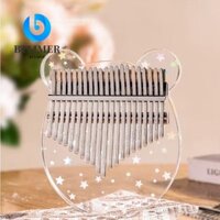 Btlimer Acrylic Crystal Thumb Piano, 17 Key Pentacle Kalimba Thumb Piano, Quà tặng Hoa Đàn Piano ngón tay cái trong suốt dành cho người mới bắt đầu Nhạc cụ bàn phím