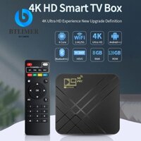 BTLIMER TV Box thông minh BTLIMER D9 PRO 8GB+128GB bốn nhân bluetooth 4K H.265 2.4G/ 5G wifi kép 2021 Android 10.0 dùng tại nhà