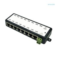 BTM POE Splitter with LED Power Light DC12-48V POE Injector for CCTV  POE Camera Power Over Eth 10/100Mbps 8 LAN Port