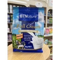 BTNature Sữa Bột Nguyên Kem Full Cream Instant Milk Powder Túi 1kg