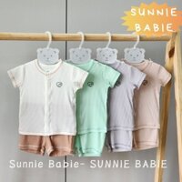 Bu baby - bộ quần áo sơ sinh cộc tay chất vải bu siro cho bé áo sinh bubaby 2025