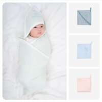 BU Baby Chăn Ủ cho bé chất liệu Sợi Tre Đan Mạch ABC081701 - mềm mịn, thiết kế có mũ ấm áp | Phụ kiện BUbaby chính hãng