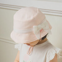 Bu Baby - Mũ vành nơ 2 màu hồng, nâu cho bé