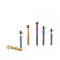 Bu Lông Titan M6x50 55 60 65mm Tapper Đầu Lục Giác Vít Phù Hợp Với Mũ Tai Nghe Xe Đạp Đường Bộ Allen Chìa Khóa Côn Đầu Vít Cho Tai Nghe Xe Đạp Phanh Bu Lông Bicicleta