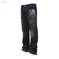 Bu Quần Nam Thường Ngày Có Túi Gia Cố Quần Nam Phù Hợp Với Quần Vintage Nam Denim Quần Jean Thẳng Phù Hợp Với Đau Khổ Giặt Quần Có Túi Cho Dạo Phố Du Lịch Đông Nam