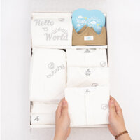 BU sơ sinh -  GBB600000 Set Quà Tặng Cho Bé Sơ sinh Cao Cấp 12 Chi Tiết BU Baby Chính Hãng (kèm hộp, túi, thiệp)