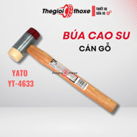 Búa cao su 2 đầu cán gỗ Yato 4633 chuyên nắn vành mép xe máy, nhôm, gỗ - Thế Giới Thợ Xe