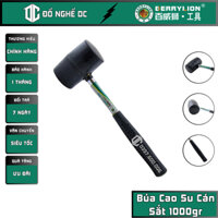 Búa Cao Su Cán Sắt 1000gr Loại Lớn 051604100 Berrylion, Đầu búa cán tay Cao su tinh luyện Cán búa sắt hỗ trợ ốp lát gạch
