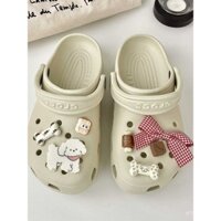 Bùa giày Crocs Jibbitz, trang trí nơ 3D xương nhỏ, khóa giày đã hoàn thiện, có thể tháo rời VTW2