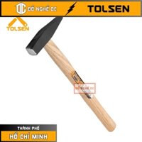 BÚA GÒ CÁN GỖ TOLSEN 25121 200g Chịu nhiệt tốt, thép carbon sơn đen, đầu búa nặng 200g Tay cầm bằng gỗ. -SG