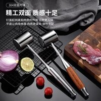 Búa làm mềm thịt bằng thép không gỉ 304, búa bít tết, công cụ phá vỡ cơ bắp, búa làm mềm thịt gia đình, búa thịt bò, máy đập thịt C71E