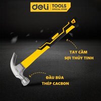 Búa Lùn Nguyên Khối Deli Chính Hãng - Đóng Đinh, Nhổ Đinh Dễ Dàng, Tiện Dụng - Nhỏ Gọn, Tay Cầm Bọc Cao Su - DL441008 - Búa dài 0.25kg