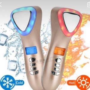 Búa massage mặt nóng lạnh, điện di làm trẻ hóa da ion D002 - 4in1, pin sạc
