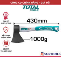 Búa rìu 1000g TOTAL THT7810006 chặt cây, làm vườn, bổ củi, thép bền bỉ (Đồ nghề Chính Hãng)