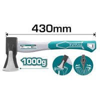 Búa rìu 1000g total THT798016 . Đầu rìu được rèn thả Xử lý nhiệt, thép cacbon 45 #.- CHÍNH HÃNG - donghe_tools