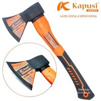 Búa rìu 600G Kapusi Japan, lưỡi thép carbon sắc bén, Búa rìu bổ củi, chặt cây, làm vườn....