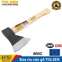 Búa Rìu đa năng cán gỗ TOLSEN cứu hộ, làm vườn, chặt cây, bổ củi 800G,Tiêu chuẩn xuất khẩu Châu Âu