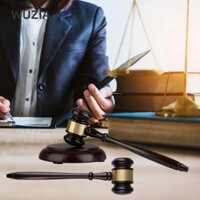 Búa thẩm phán bằng gỗ WUZIA, Gõ Búa Gavel gỗ tinh tế thủ công, Dụng cụ cầm tay âm thanh chất lượng cao Đạo cụ Cosplay cho luật sư Thẩm phán Mallet