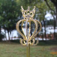 Bữa tiệc Phép Thuật Cây Đũa Phép Lấp Lánh Kim Cương Giả Trang Sức Tiệc Công Chúa Tỏa Sáng Rỗng Cây Đũa Phép Cầm Tay Cổ Tích Gậy
