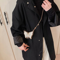 Bữa tối bướm nổi tiếng túi đeo vai chuỗi kim cương phong bì Đỏ