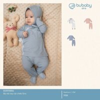 [BUBABY] Bộ dài tay cài chéo siro liền tất cho bé sơ sinh -BSR110806